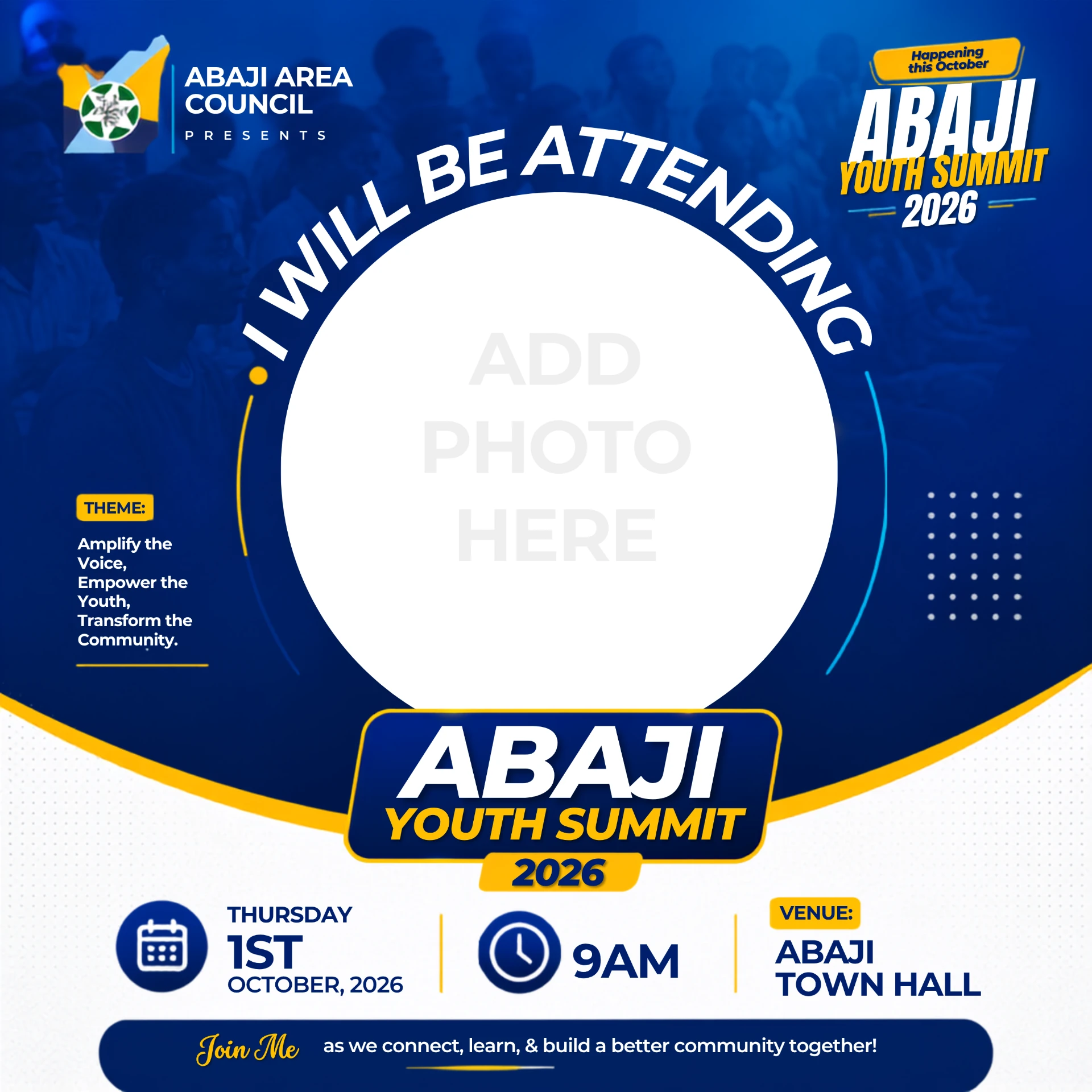 “I Will Be Attending” Flyer